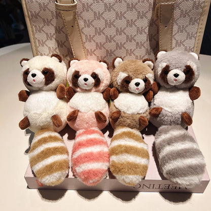 Cute Raccoon Pp Cotton Women'S Bag Pendant Keychain