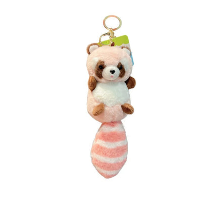 Cute Raccoon Pp Cotton Women'S Bag Pendant Keychain