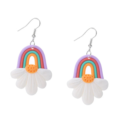 Cute Rainbow Soft Clay Earrings