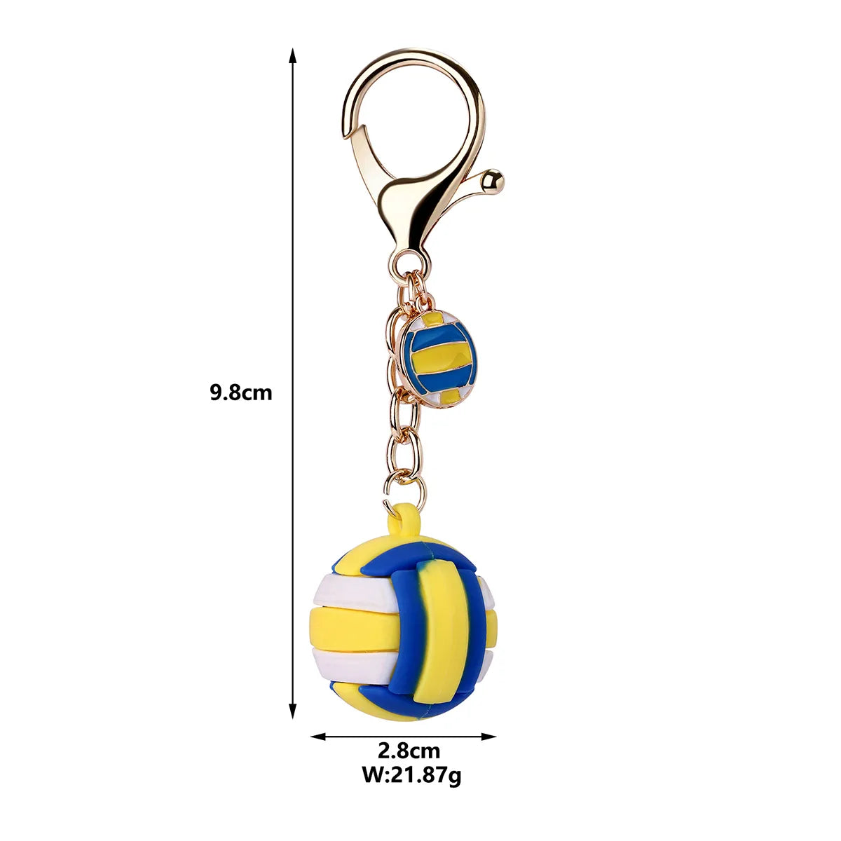 Cute Romantic Sweet Ball Alloy Rubber Pom Poms K Gold Plated Keychain