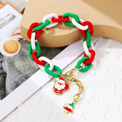 Cute Santa Claus Alloy Plating Women'S Bracelets