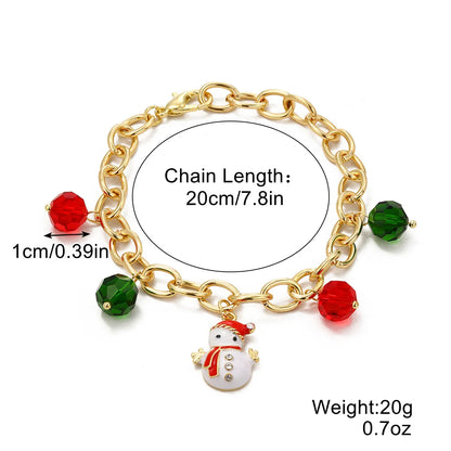 Cute Santa Claus Alloy Plating Women'S Bracelets