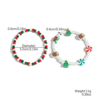 Cute Santa Claus Alloy Plating Women'S Bracelets