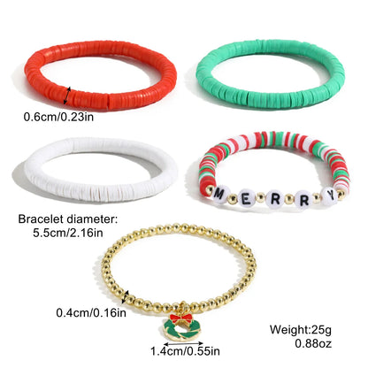 Cute Santa Claus Alloy Plating Women'S Bracelets