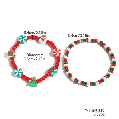 Cute Santa Claus Alloy Plating Women'S Bracelets