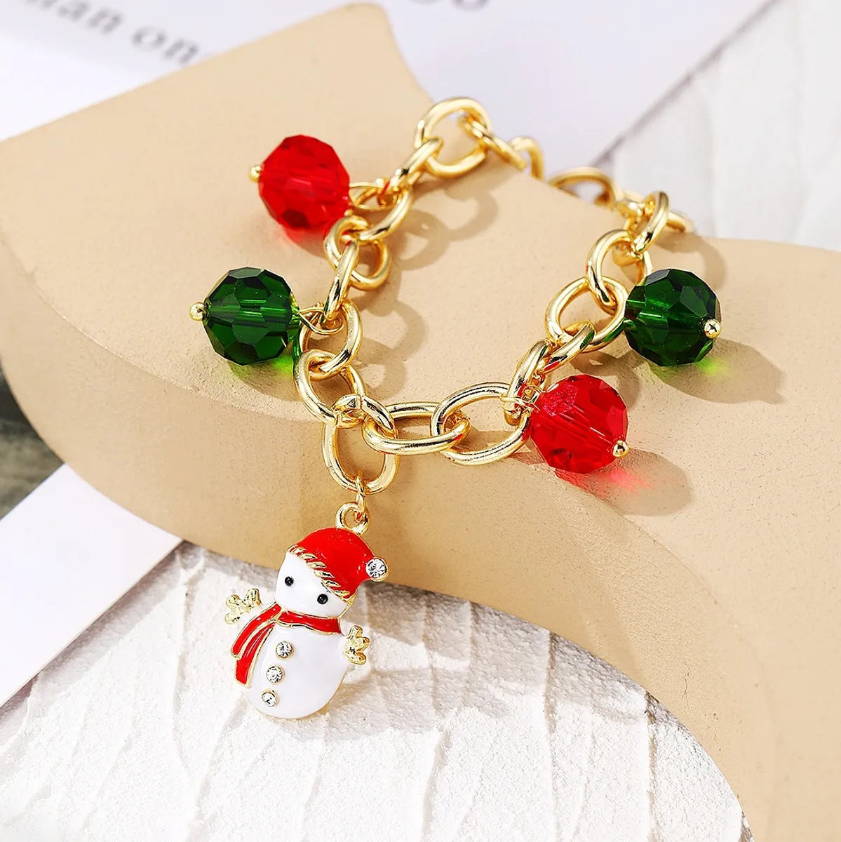 Cute Santa Claus Alloy Plating Women'S Bracelets