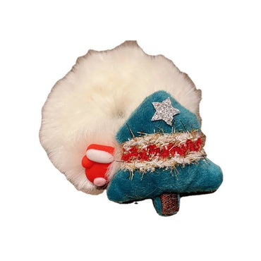 Cute Santa Claus Elk Cloth Hair Tie