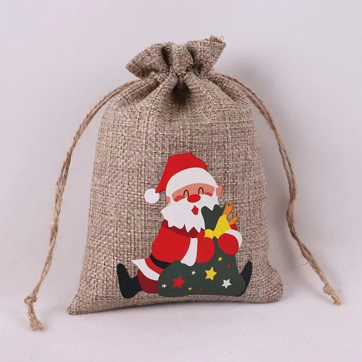 Cute Santa Claus Elk Linen Christmas