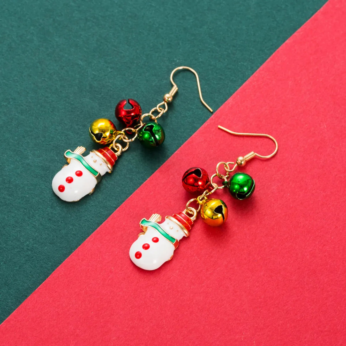 Cute Santa Claus Snowman Alloy Enamel Women's Earrings 1 Pair