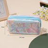 Cute Sequins Letter Polyester Square Makeup Bags