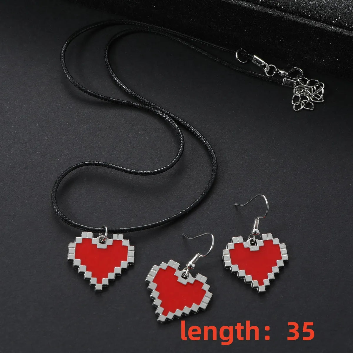 Cute Shiny Heart Shape Alloy Women's Jewelry Set