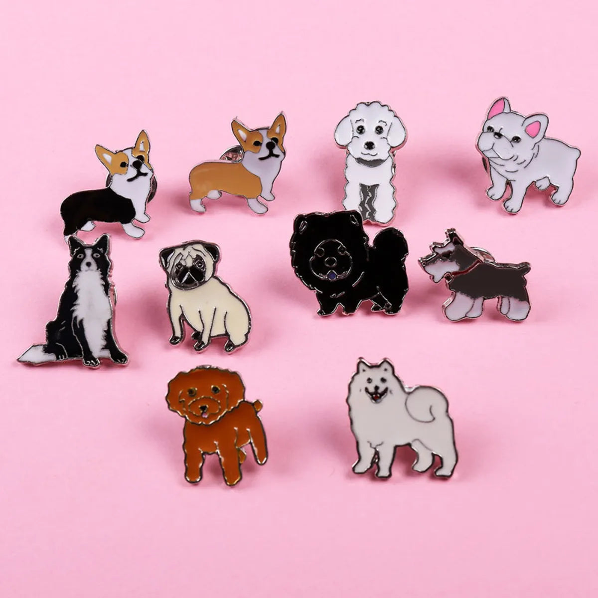 Cute Simple Style Animal Dog Alloy Enamel Unisex Brooches