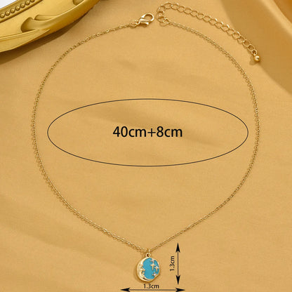 Cute Simple Style Artistic Star Moon Alloy Zinc Wholesale Pendant Necklace