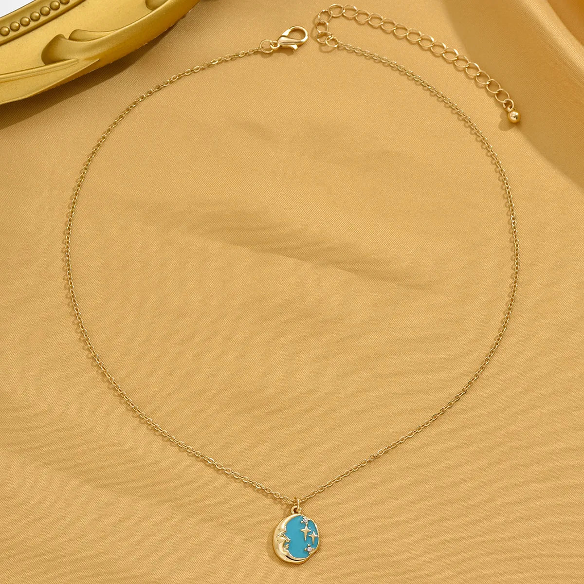 Cute Simple Style Artistic Star Moon Alloy Zinc Wholesale Pendant Necklace