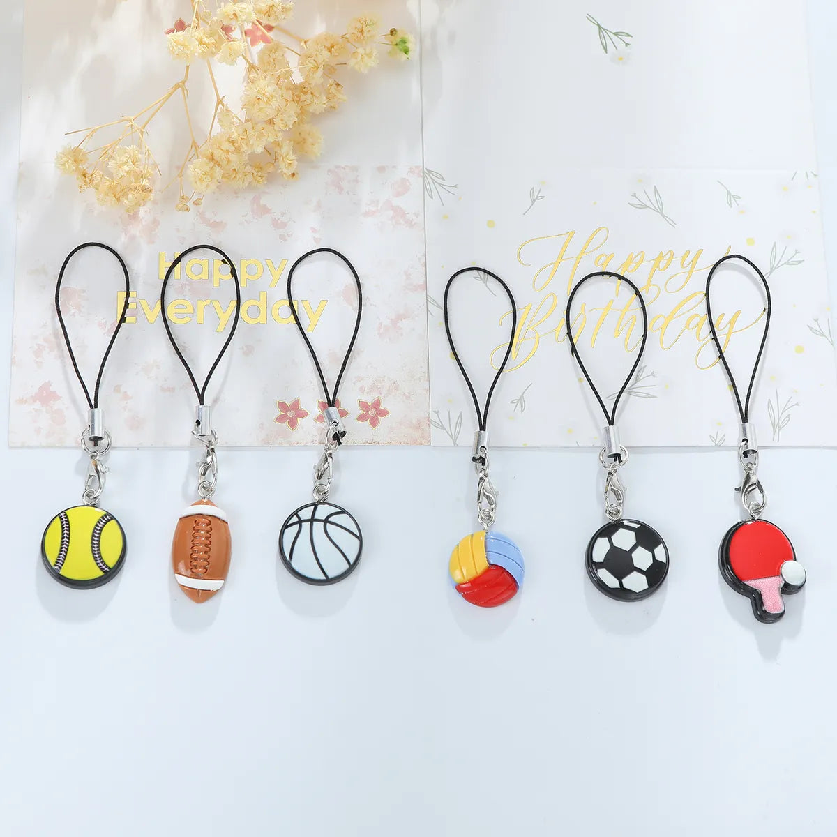 Cute Simple Style Ball Resin Bag Pendant Keychain