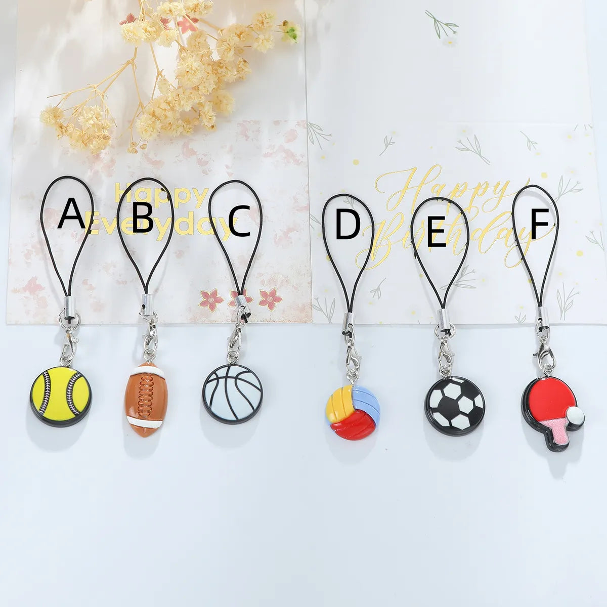 Cute Simple Style Ball Resin Bag Pendant Keychain