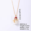 Stainless Steel Copper Cute Simple Style Plating Inlay Christmas Hat Christmas Tree Snowman Freshwater Pearl Zircon Pendant Necklace