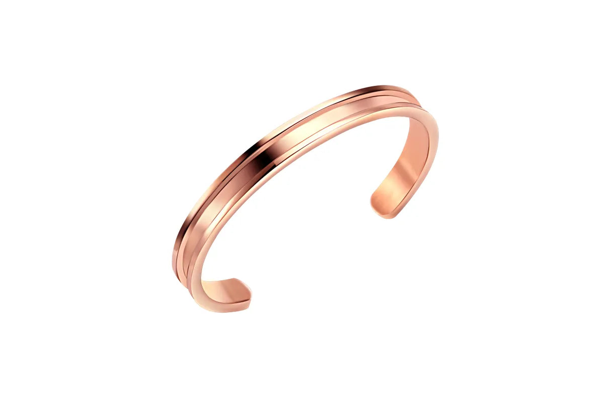 Cute Simple Style Classic Style C Shape Stainless Steel Plating Rose Gold Plated Gold Plated Women'S Men'S Bangle