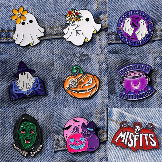 Cute Simple Style Classic Style Halloween Pattern Alloy Plating Unisex Brooches