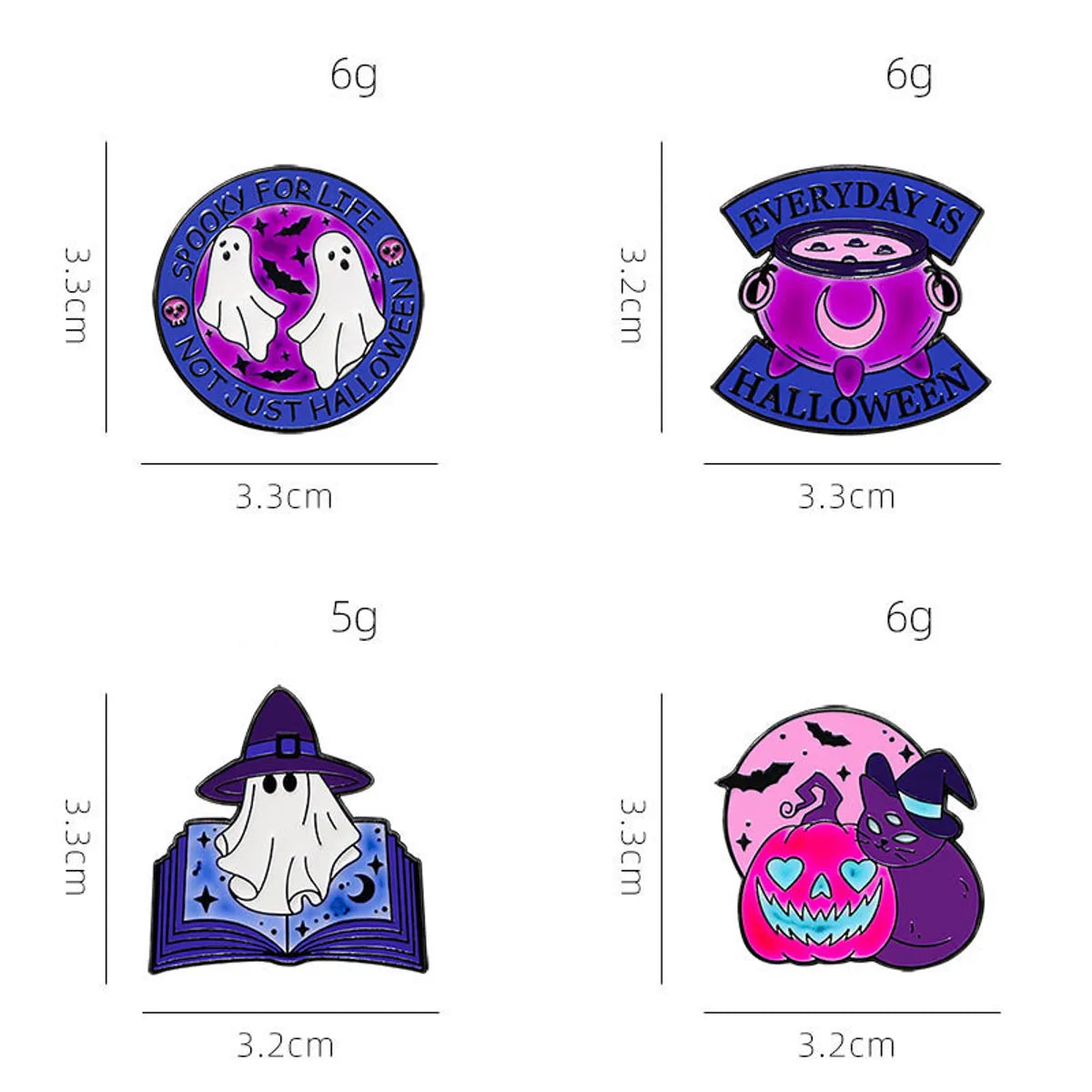 Cute Simple Style Classic Style Halloween Pattern Alloy Plating Unisex Brooches