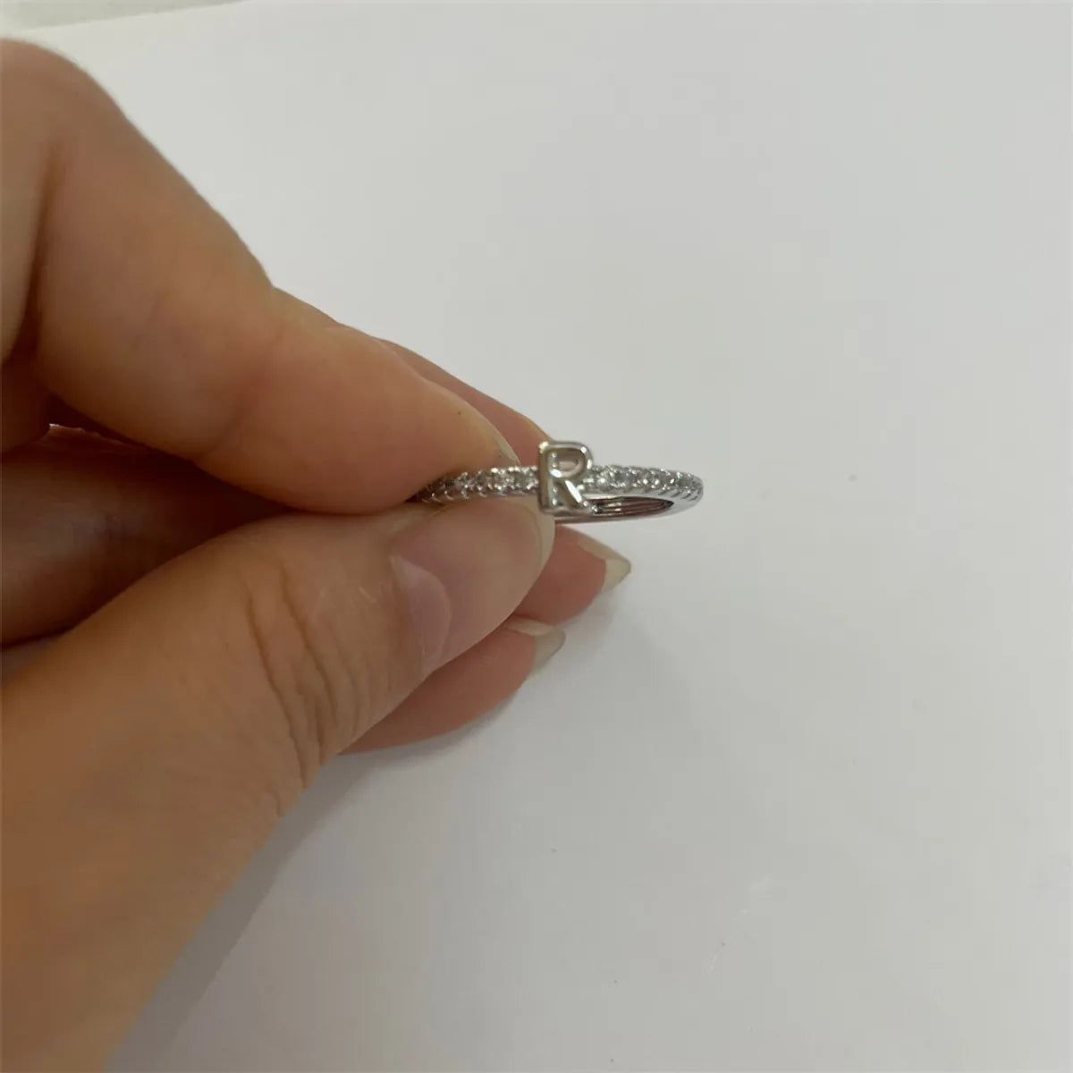 Cute Simple Style Commute Letter Copper Plating Inlay Zircon 14k Gold Plated White Gold Plated Open Rings