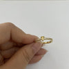 Cute Simple Style Commute Letter Copper Plating Inlay Zircon 14k Gold Plated White Gold Plated Open Rings