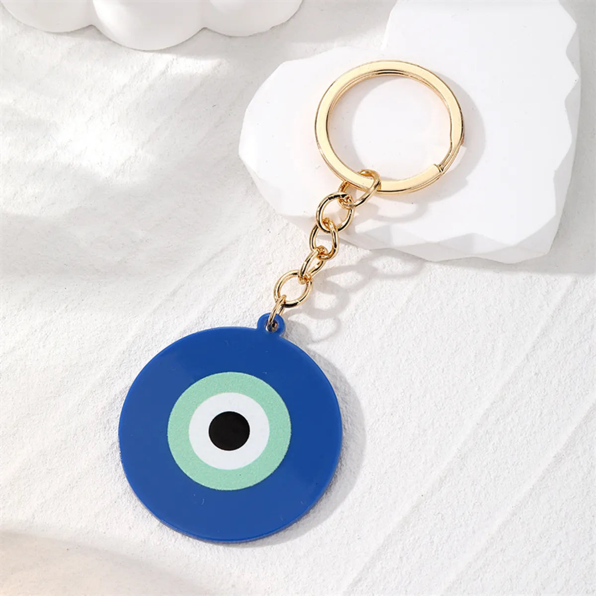 Cute Simple Style Devil'S Eye Alloy Keychain