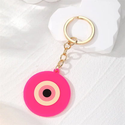 Cute Simple Style Devil'S Eye Alloy Keychain