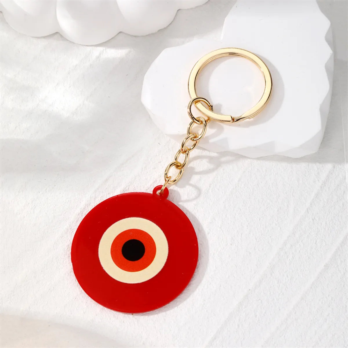 Cute Simple Style Devil'S Eye Alloy Keychain