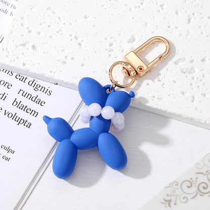 Cute Simple Style Dog Plastic Pearl Bag Pendant Keychain