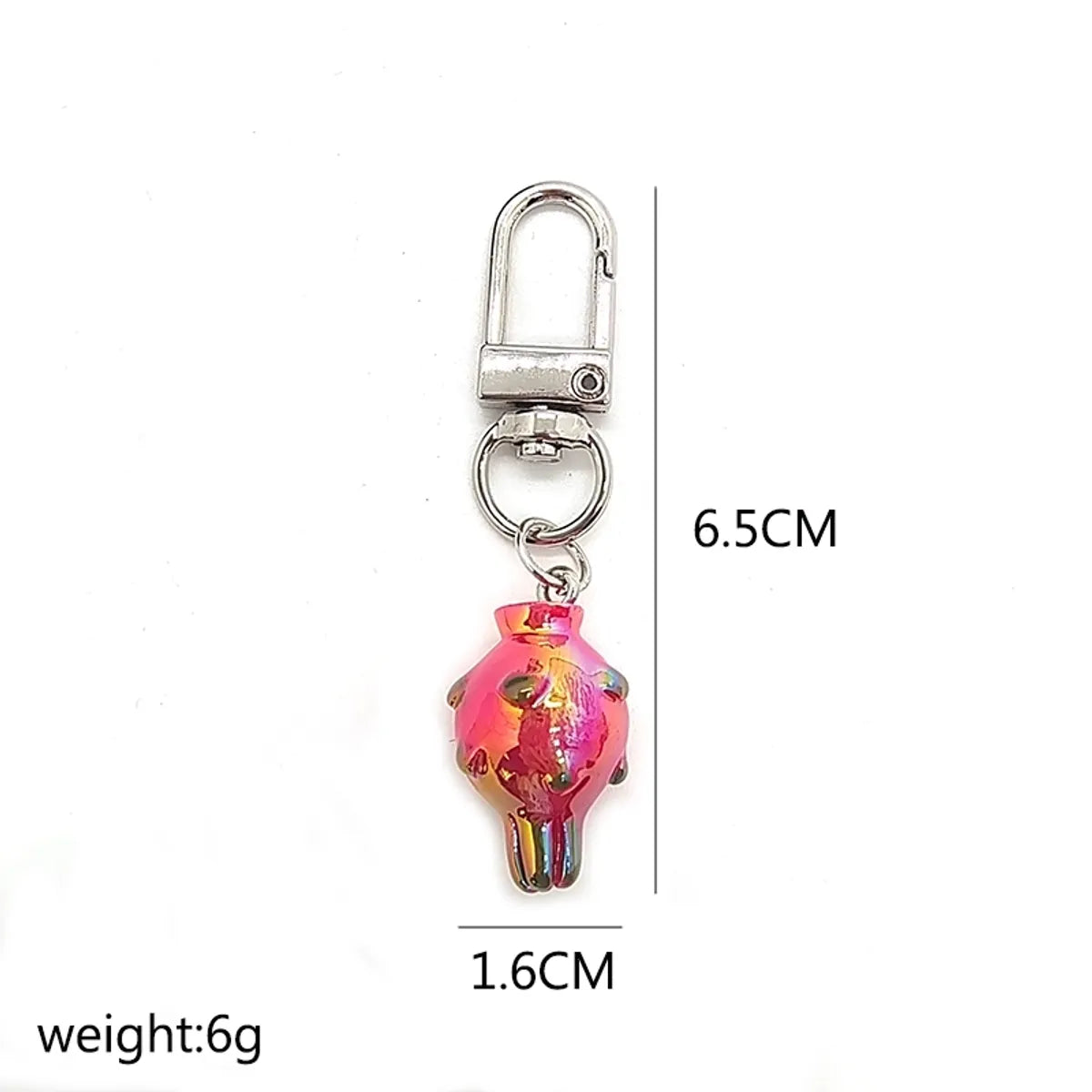 Cute Simple Style Fruit Shrimp Resin Bag Pendant Keychain