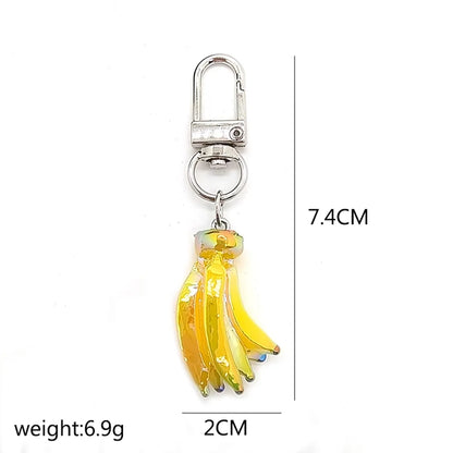 Cute Simple Style Fruit Shrimp Resin Bag Pendant Keychain