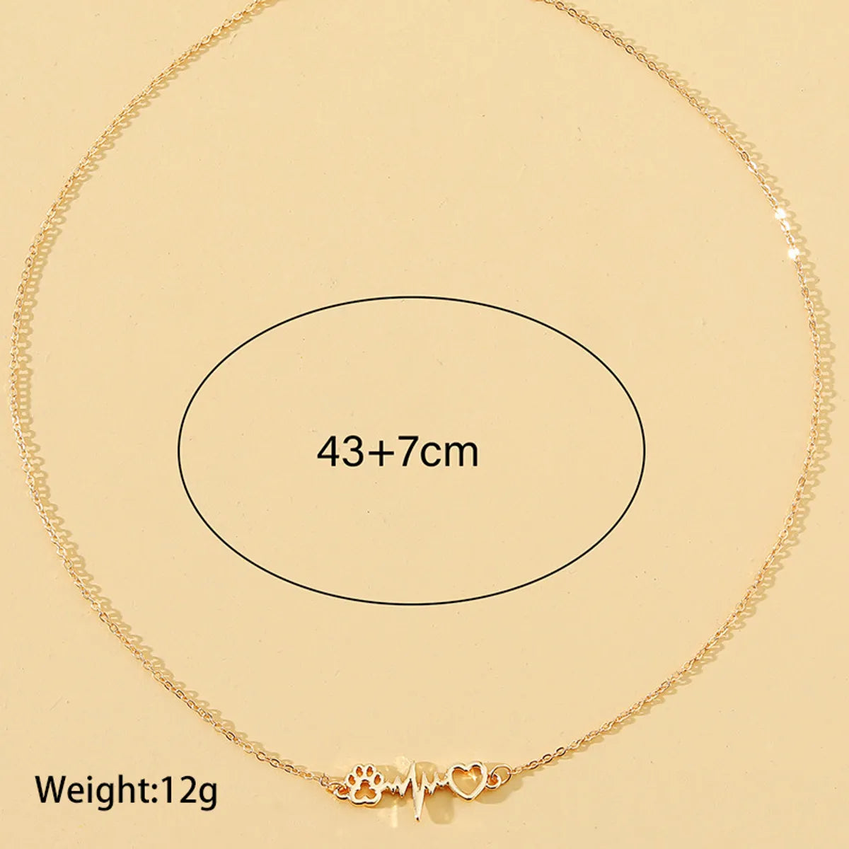 Cute Simple Style Heart Shape Alloy Plating Gold Plated Women's Necklace