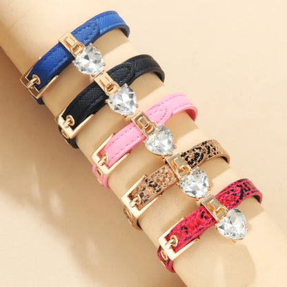 Cute Simple Style Heart Shape Zircon Alloy Wholesale Bracelets