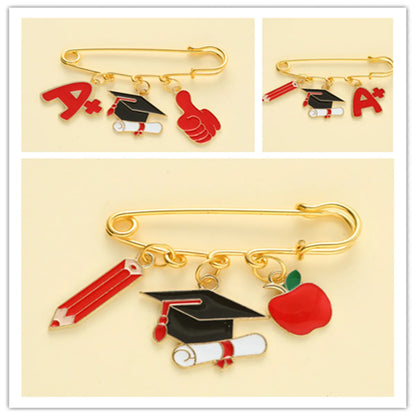 Cute Simple Style Letter Gesture Alloy Women's Brooches