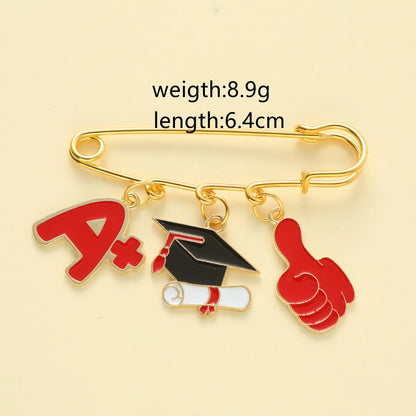 Cute Simple Style Letter Gesture Alloy Women's Brooches