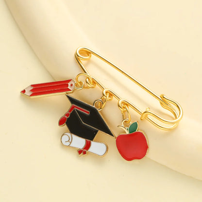 Cute Simple Style Letter Gesture Alloy Women's Brooches