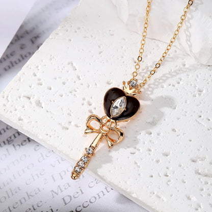 Cute Simple Style Moon Zircon Alloy Wholesale Pendant Necklace