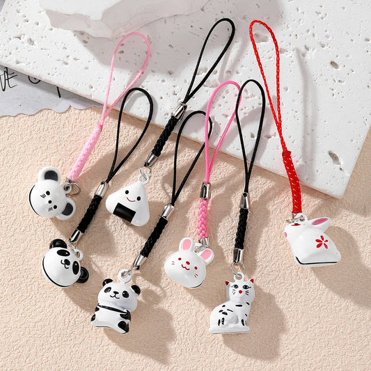 Cute Simple Style Rabbit Animal Panda Alloy Bag Pendant