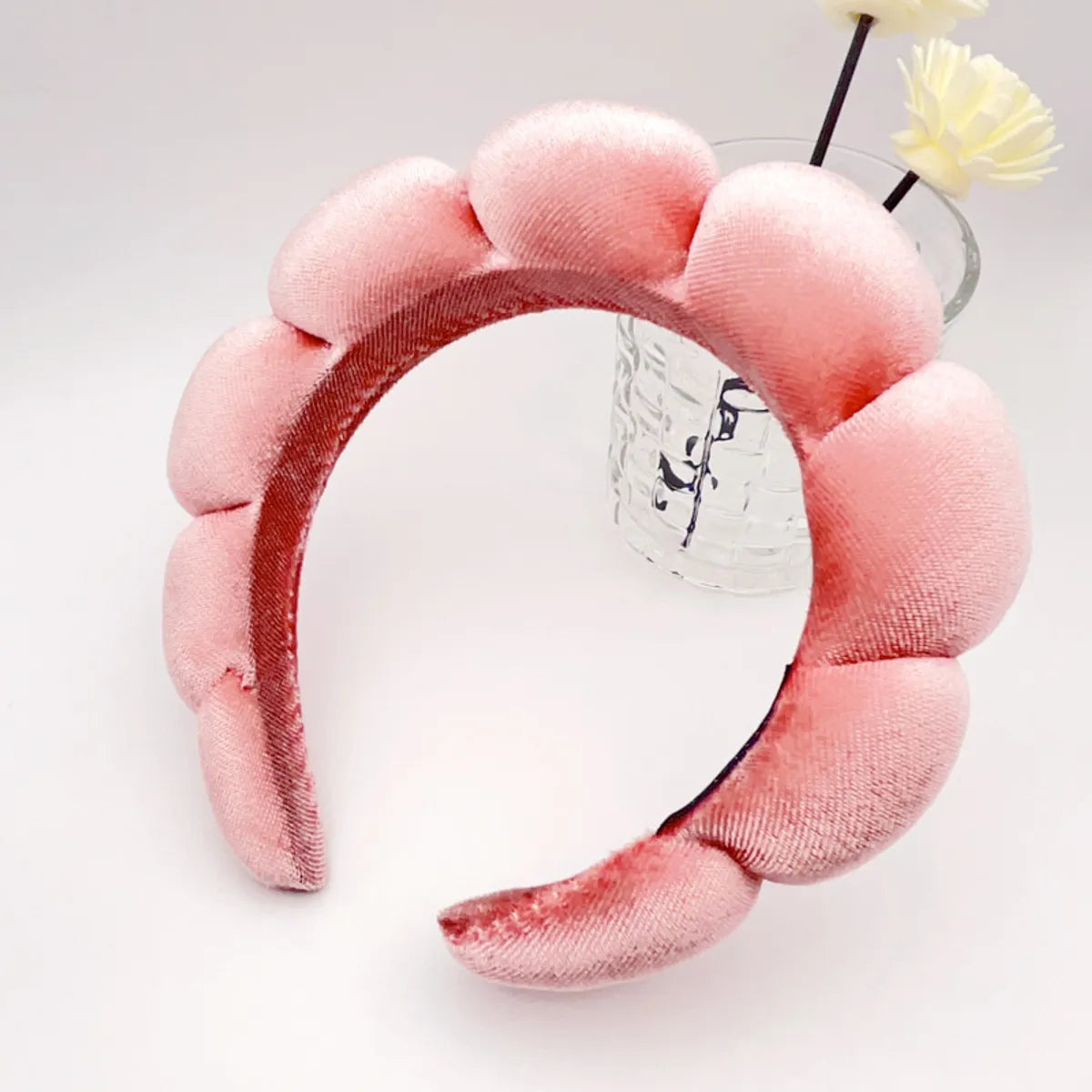 Cute Simple Style Solid Color Sponge Hair Band