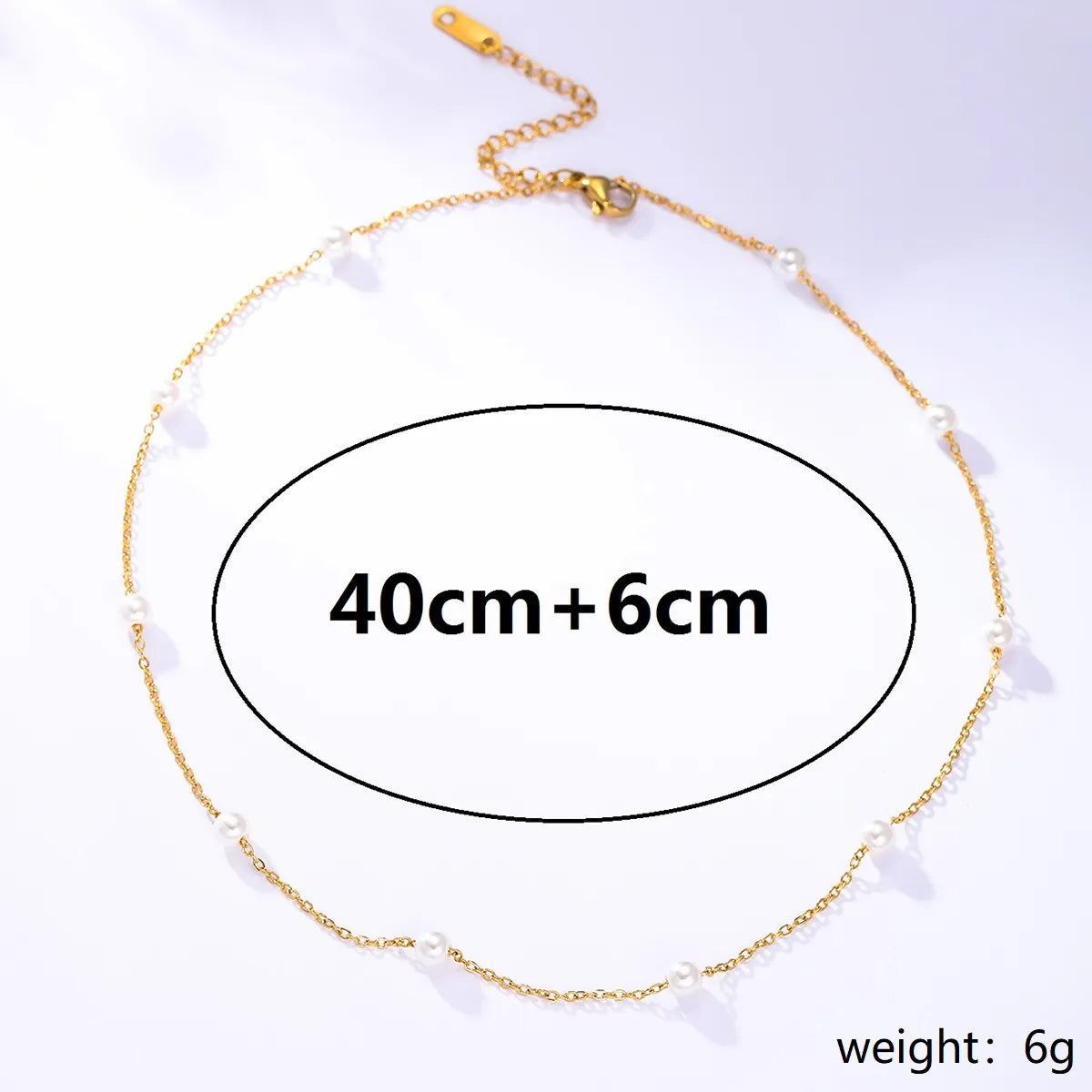 Cute Simple Style Solid Color Stainless Steel Chain Necklace