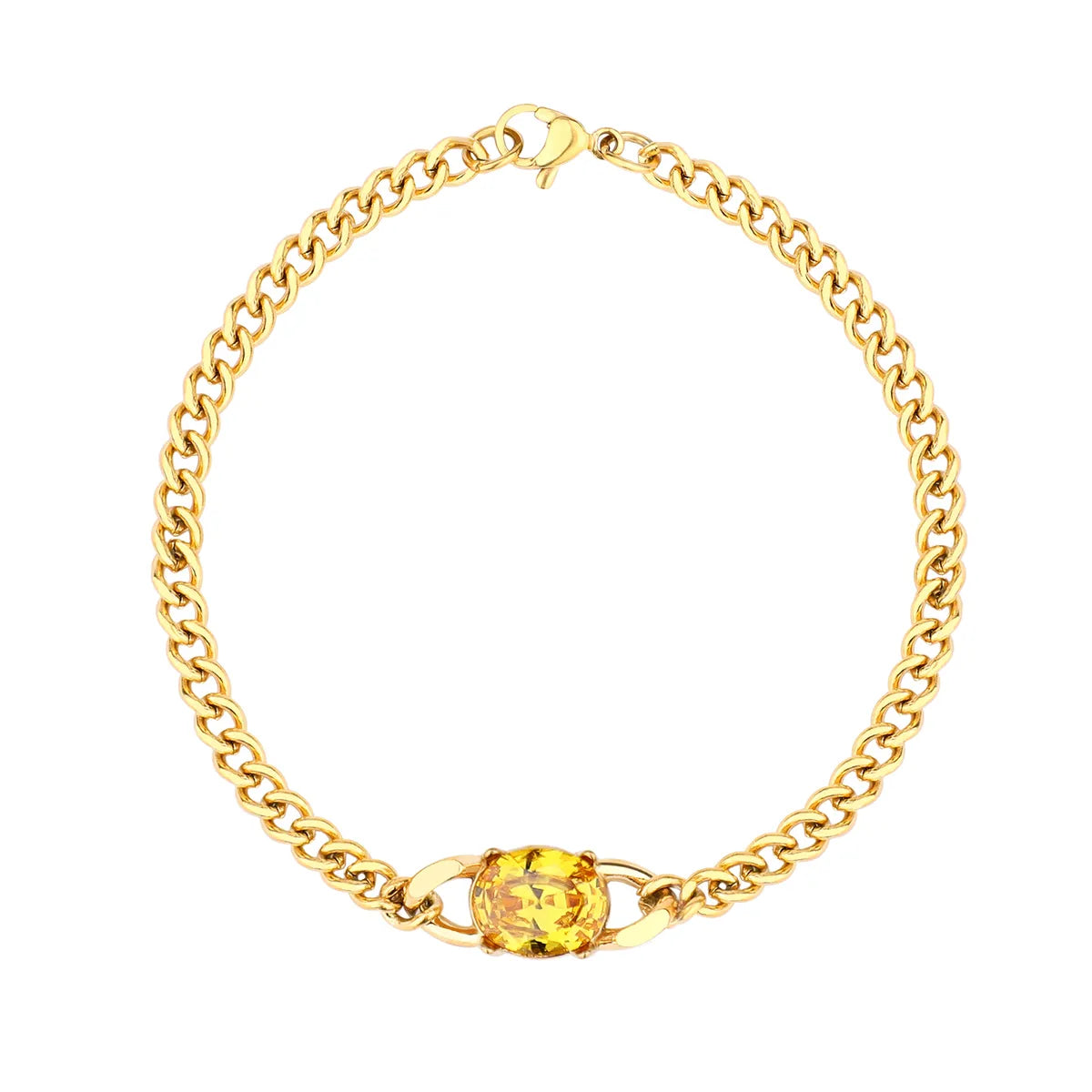 Cute Simple Style Square Oval Heart Shape Stainless Steel Gold Plated Zircon Bracelets In Bulk