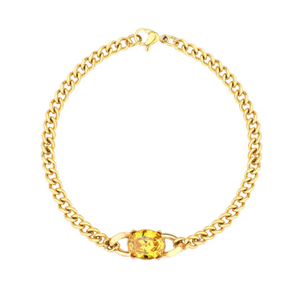 Cute Simple Style Square Oval Heart Shape Stainless Steel Gold Plated Zircon Bracelets In Bulk