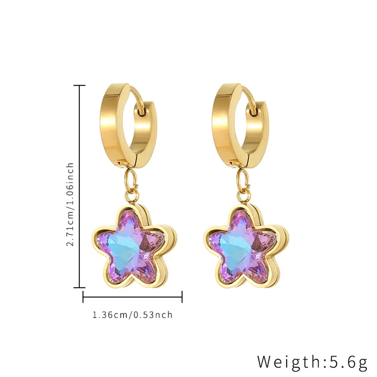 Cute Simple Style Water Droplets Stainless Steel Plating Inlay Zircon Gold Plated Earrings Necklace