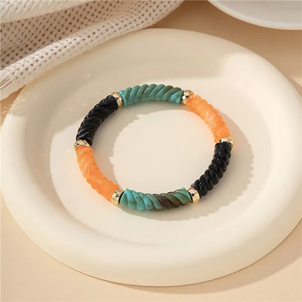 Cute Simple Style Waves Arylic Wholesale Bangle