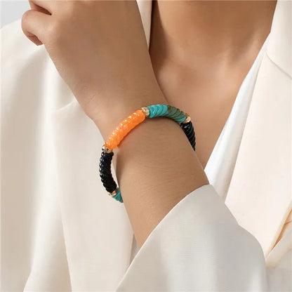 Cute Simple Style Waves Arylic Wholesale Bangle