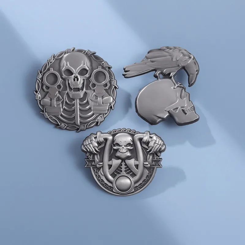 Cute Skull Alloy Plating Unisex Brooches