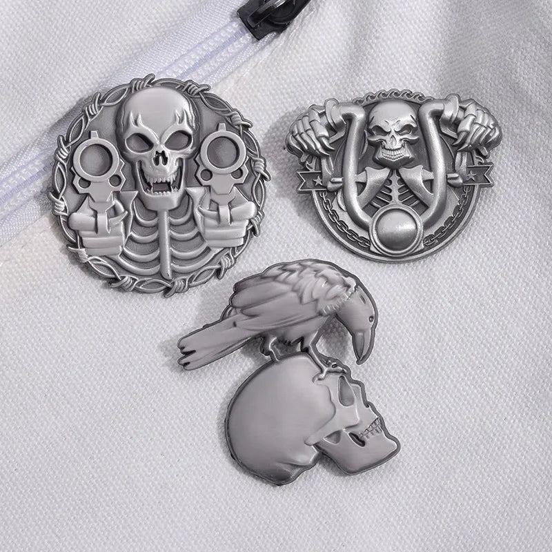 Cute Skull Alloy Plating Unisex Brooches