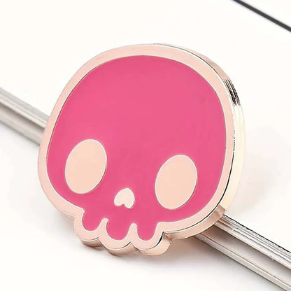 Cute Skull Alloy Metal Enamel Unisex Brooches