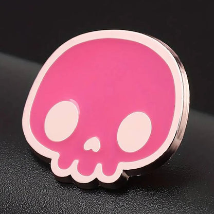 Cute Skull Alloy Metal Enamel Unisex Brooches